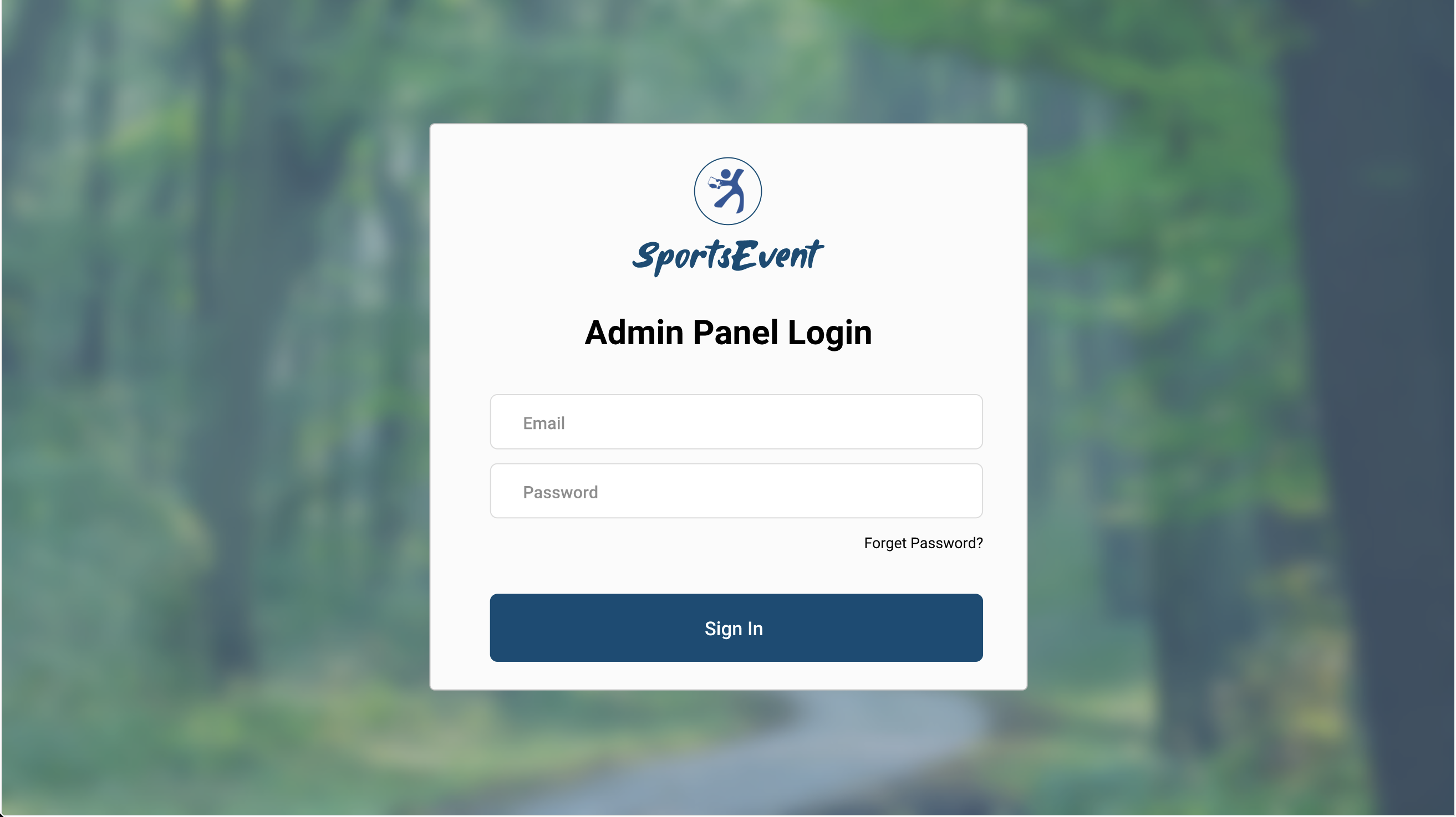 Sports Events — Admin Dashboard & Management Platform screenshot 1