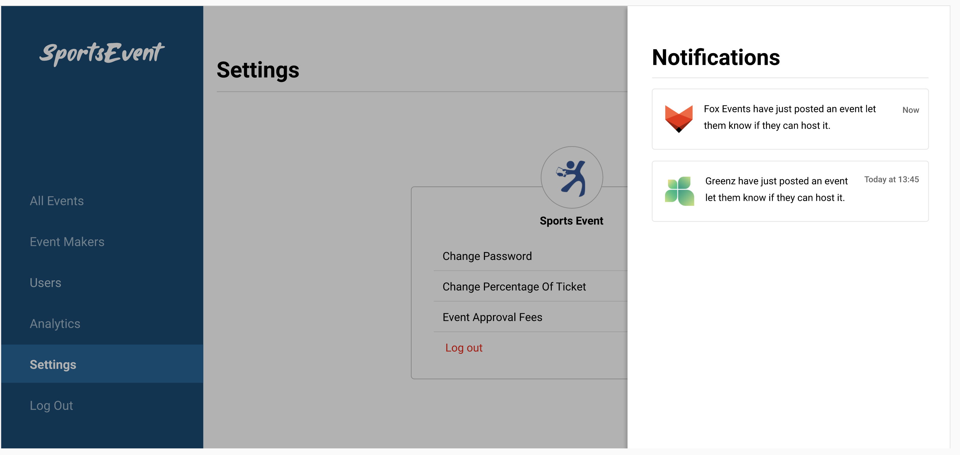 Sports Events — Admin Dashboard & Management Platform screenshot 13